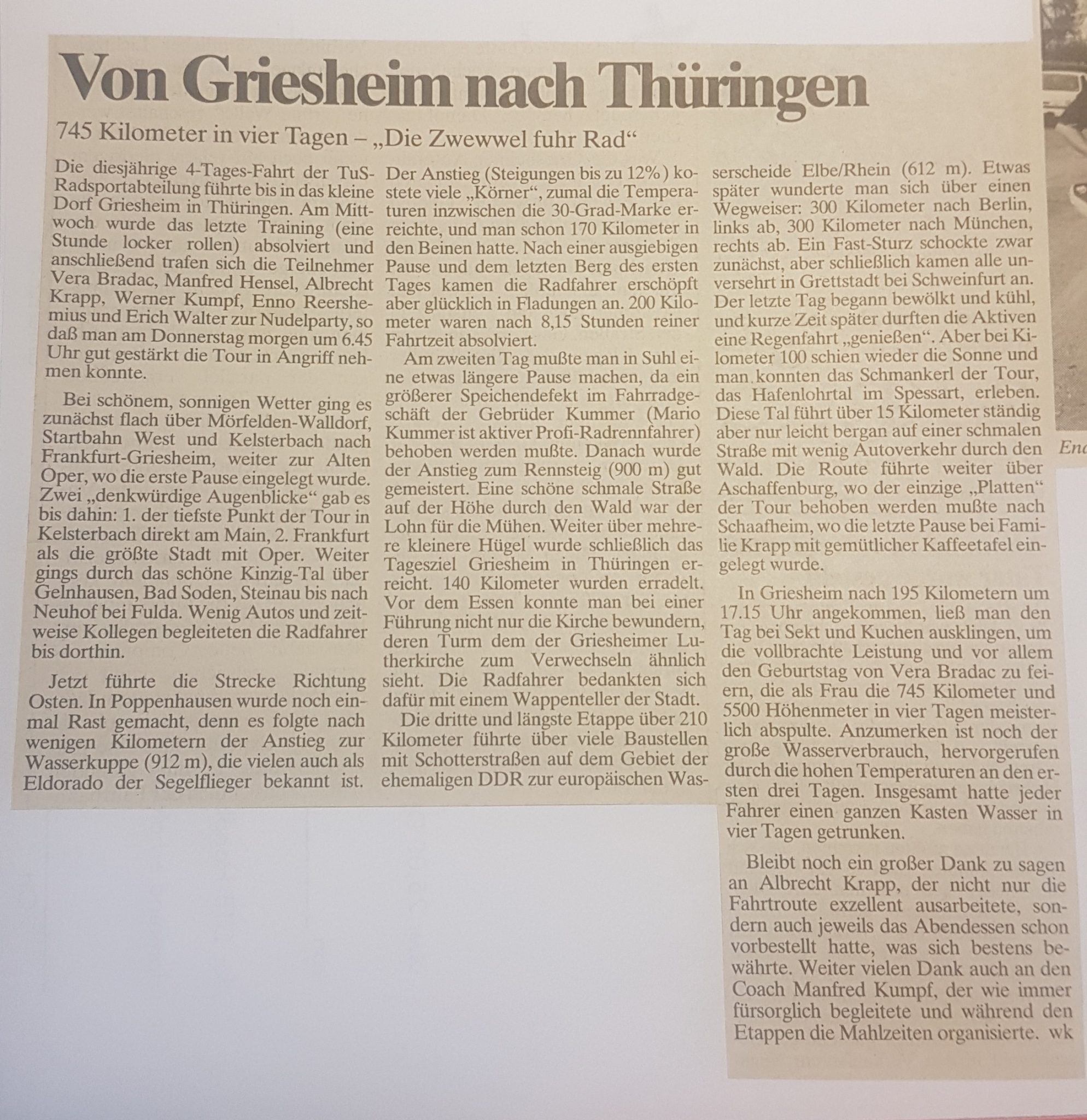 Zeitungsbericht 1006 Thüringen
